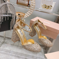 Miu Miu Sequins Pumps 8.5cm Gold 2022 