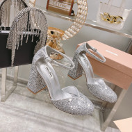 Miu Miu Sequins Pumps 8.5cm Silver 2022 