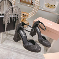 Miu Miu Sequins Pumps 8.5cm Black 2022 