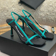 Alexander Wang Satin Strap High Heel Sandals 9.5cm Green 2022