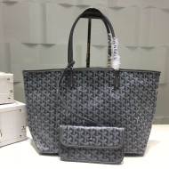 Goyard Medium/Large Shipping Tote Bag in Dark Gray