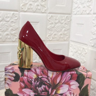 Dolce & Gabbana DG Patent Leather Pumps 6.5/10.5cm Red/Gold 2021 111339