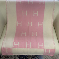 Hermes Classic Wool Cashmere Baby Blanket 100x140cm Pink 2021 110265