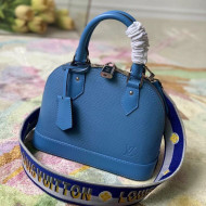 Louis Vuitton Alma BB Bag in Blue Epi Leather M57426 2021