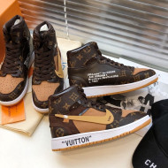 Louis Vuitton x Nike Monogram Canvas High-top Sneakers 2020