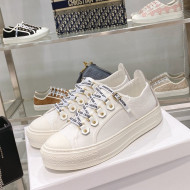 Dior Walk'n'Dior Canvas Sneakers White 2022 S06W