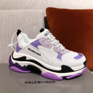 Balenciaga Triple S Sneakers White/Purple 2021 01 (For Women and Men)