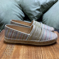 Dior Granville Espadrilles in Multicolor Metallic Thread Embroidered Cotton 2021