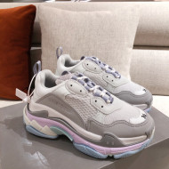 Balenciaga Triple S Sneakers Grey/Purple 2021 07 (For Women and Men)