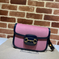 Gucci Horsebit 1955 Corduroy Small Bag 602204 Pink 2021 