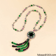 Bvlgari Agate Long Necklace 12 Green 2021