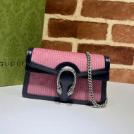 Gucci Dionysus Corduroy Super Mini Bag 476432 Pink 2021 