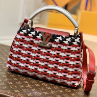 Louis Vuitton Rattan Woven Capucines BB Bag Red 2021