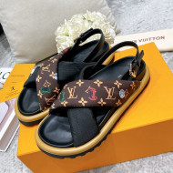 Louis Vuitton Pool Pillow Comfort Down Sandals Brown 2021 111778