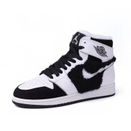 Nike WMNS AJ1 High-Top Sneakers in Calfskin and Wool White 2020