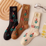 Gucci Flora Embroidered Socks 2021 110457