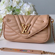 Louis Vuitton New Wave Chain Pochette Shoulder Bag M68479 Beige 2019