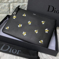 Dior Homme Men's Nylon Bees Pouch 2019