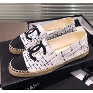 Chanel CC Weave Espadrilles White/Black 2019