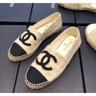 Chanel CC Weave Espadrilles Beige/Black 2019