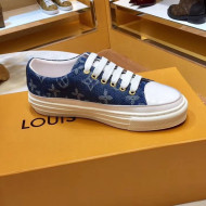 Louis Vuitton Stellar Low-top Sneaker in Blue Monogram Denim 1A4WTT 2019