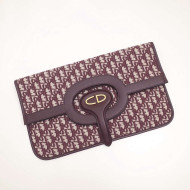 Dior Oblique Canvas Clutch Burgundy 2018