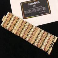 Chanel Chain and Leather Cuff Bracelet AB1444 2019