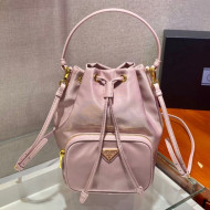 Prada Duet Bucket Shoulder Bag 1BH038 Pink 2021