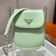 Prada Brushed Leather Mini Bag 1BH185 Green 2021