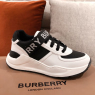 Burberry Check Canvas and Leather Sneakers White/Black 2020 (For Women and Men)