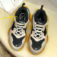 Balenciaga Triple S Sneakers Black/Light Grey/Yellow 05 2020