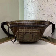 Fendi Glazed  Fabric Belt Bag Brown 2019