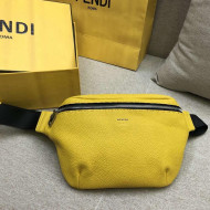 Fendi Grainy Leather Belt Bag Yellow 2018