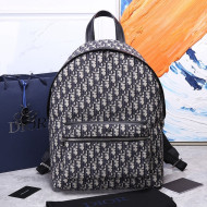 Dior Oblique Canvas Medium Backpack Blue/Black/Beige 2021 120231