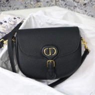 Dior Medium Bobby Grained Leather Shoulder Bag M8010 Black/Gold 2021