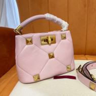 Valentino Roman Stud Lambskin Top Handle Mini bag 520 Pink 2021 0199 