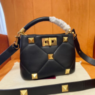 Valentino Roman Stud Lambskin Top Handle Mini bag 520 Black/Gold 2021 0199 