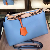 Fendi Regular By The Way Boston Bag In Light Blue/Pink Leather 2018