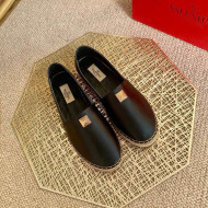 Valentino Roman Stud Espadrilles Black 2021