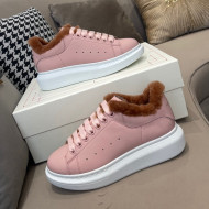 Alexander Mcqueen Calfskin and Shearling Sneakers Pink/Brown 2021 111825