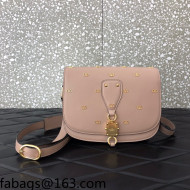 Valentino Vlogo Leather Accordion Shoulder Bag 0040 Nude Pink 2021