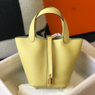 Hermes Picotin Lock Bag 18cm in Togo Calfskin Chick Yellow 2021