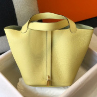 Hermes Picotin Lock Bag 22cm in Togo Calfskin Chick Yellow 2021