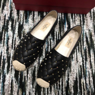 Valentino Rockstuds Lambskin Espadrilles Black 2019