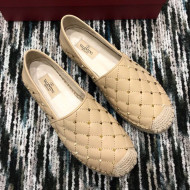 Valentino Rockstuds Lambskin Espadrilles Light Beige 2019