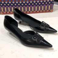 Balenciaga BB Leather Low-Heel Pumps Black  2019