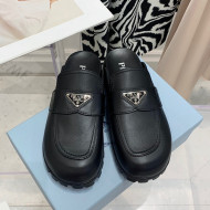 Prada Leather Mules Black 2022 032452