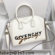 Givenchy Medium Antigona Bag in Embroidered Smooth Calfskin White 2021