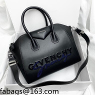 Givenchy Small Antigona Bag in Embroidered Smooth Calfskin Black 2021