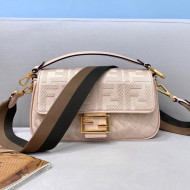 Fendi Baguette Medium Bag in Pink FF Canvas 2021 0159